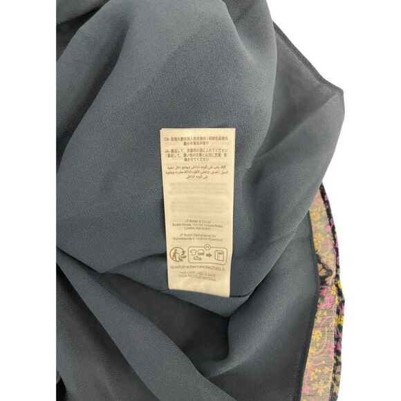 Boden Womens Smocked Yoke Dress UK 12 US 8 Multi Floral Puff Sleeve D0401 NWT - Picture 10 of 14